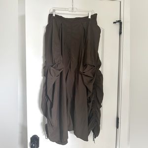 Hanna for La Journee Brown Maxi Skirt Sz 3/Large VGUC